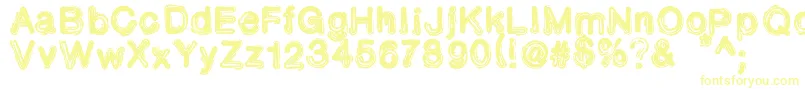 TonerIncident Font – Yellow Fonts on White Background