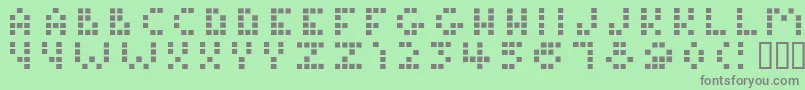 Шрифт TamagotchiNormal – серые шрифты на зелёном фоне