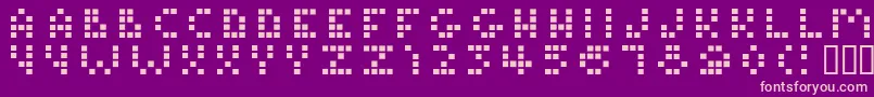 TamagotchiNormal Font – Pink Fonts on Purple Background