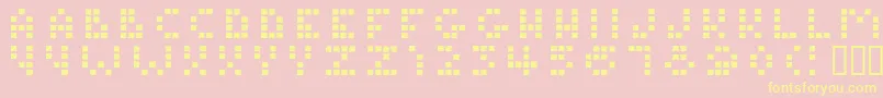 TamagotchiNormal Font – Yellow Fonts on Pink Background