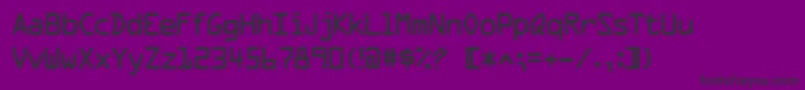 フォントStalker1 – 紫の背景に黒い文字