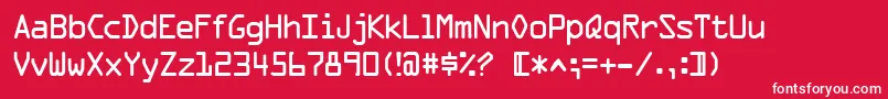 フォントStalker1 – 赤い背景に白い文字