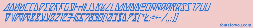 Nickci Font – Blue Fonts on Pink Background