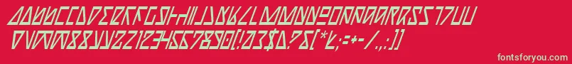 Nickci Font – Green Fonts on Red Background