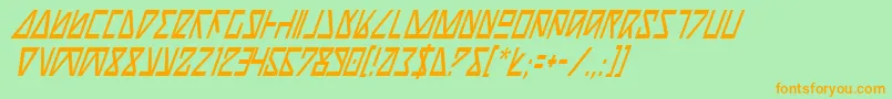 Nickci Font – Orange Fonts on Green Background