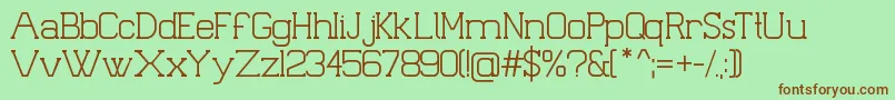 PalacioBook Font – Brown Fonts on Green Background