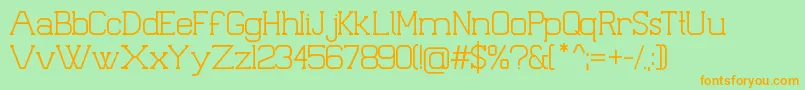 PalacioBook Font – Orange Fonts on Green Background