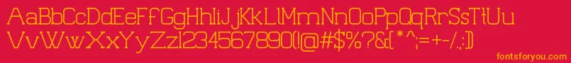 PalacioBook Font – Orange Fonts on Red Background
