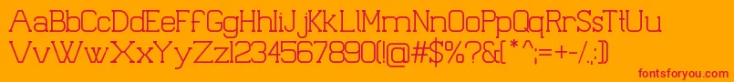 PalacioBook Font – Red Fonts on Orange Background