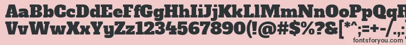 AlfaslaboneRegular-fontti – mustat fontit vaaleanpunaisella taustalla
