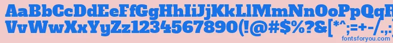AlfaslaboneRegular-fontti – siniset fontit vaaleanpunaisella taustalla
