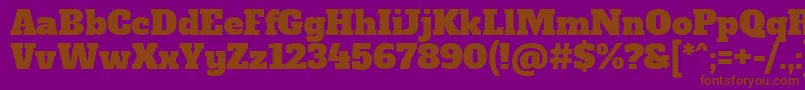Шрифт AlfaslaboneRegular – коричневые шрифты на фиолетовом фоне