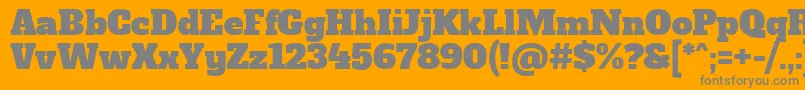 フォントAlfaslaboneRegular – オレンジの背景に灰色の文字