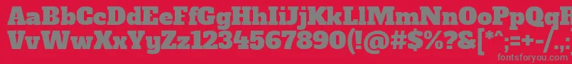 Czcionka AlfaslaboneRegular – szare czcionki na czerwonym tle