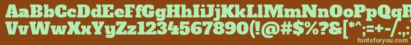 AlfaslaboneRegular Font – Green Fonts on Brown Background