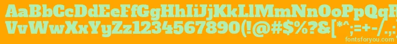 AlfaslaboneRegular Font – Green Fonts on Orange Background