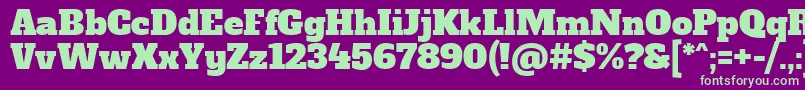 AlfaslaboneRegular-fontti – vihreät fontit violetilla taustalla