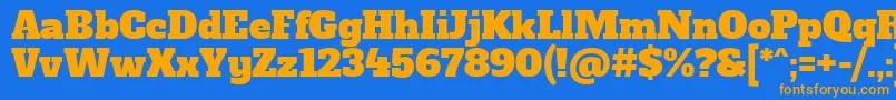 AlfaslaboneRegular Font – Orange Fonts on Blue Background