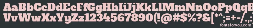 Шрифт AlfaslaboneRegular – розовые шрифты на чёрном фоне