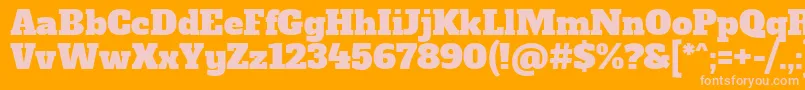 Шрифт AlfaslaboneRegular – розовые шрифты на оранжевом фоне