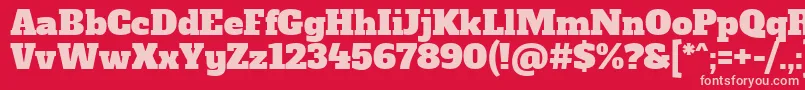 AlfaslaboneRegular-fontti – vaaleanpunaiset fontit punaisella taustalla