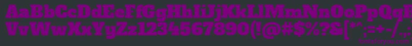 Шрифт AlfaslaboneRegular – фиолетовые шрифты на чёрном фоне