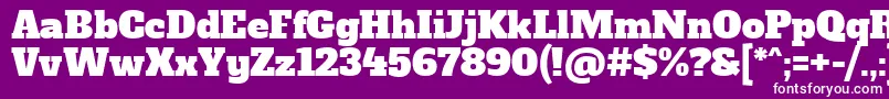 Шрифт AlfaslaboneRegular – белые шрифты на фиолетовом фоне