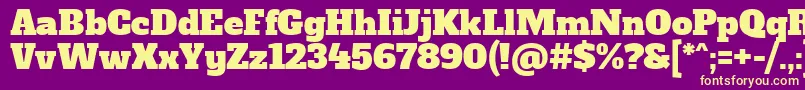 AlfaslaboneRegular-Schriftart – Gelbe Schriften auf violettem Hintergrund