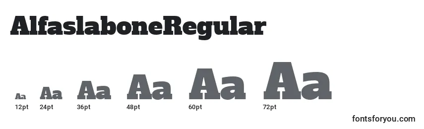 Größen der Schriftart AlfaslaboneRegular