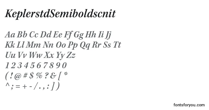 Fuente KeplerstdSemiboldscnit - alfabeto, números, caracteres especiales