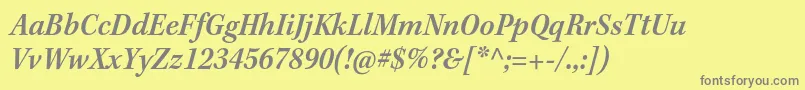 KeplerstdSemiboldscnit Font – Gray Fonts on Yellow Background