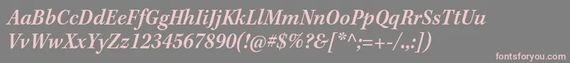 KeplerstdSemiboldscnit Font – Pink Fonts on Gray Background