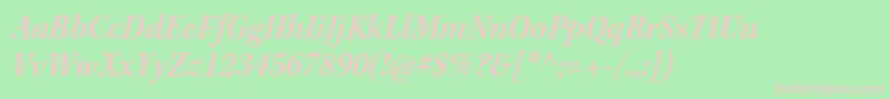 KeplerstdSemiboldscnit Font – Pink Fonts on Green Background