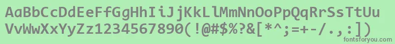 Шрифт CodeNewRomanB – серые шрифты на зелёном фоне