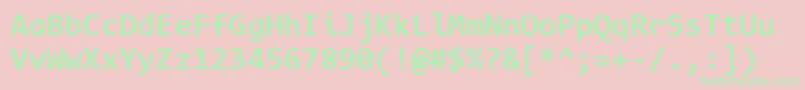 CodeNewRomanB Font – Green Fonts on Pink Background