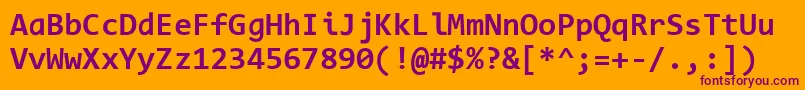 CodeNewRomanB Font – Purple Fonts on Orange Background