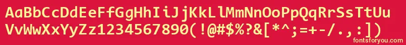 CodeNewRomanB Font – Yellow Fonts on Red Background