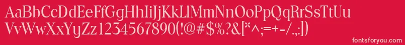 ToledoSf Font – Pink Fonts on Red Background