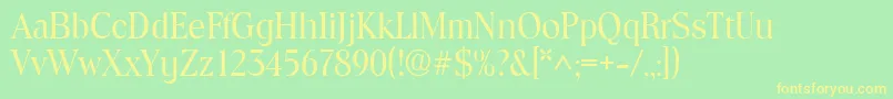 ToledoSf Font – Yellow Fonts on Green Background
