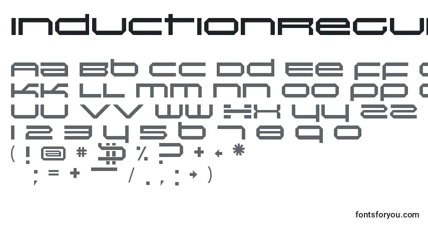Schriftart InductionRegular – Alphabet, Zahlen, spezielle Symbole