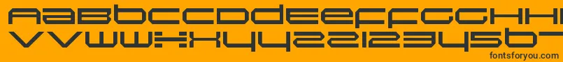 Шрифт InductionRegular – чёрные шрифты на оранжевом фоне