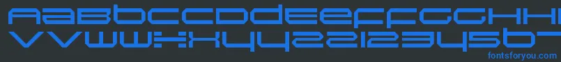 Шрифт InductionRegular – синие шрифты на чёрном фоне