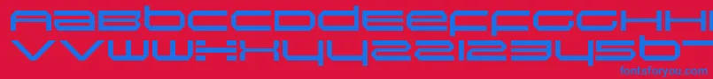 フォントInductionRegular – 赤い背景に青い文字