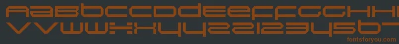 Шрифт InductionRegular – коричневые шрифты на чёрном фоне