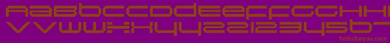 Шрифт InductionRegular – коричневые шрифты на фиолетовом фоне