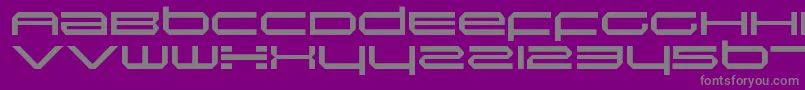 フォントInductionRegular – 紫の背景に灰色の文字