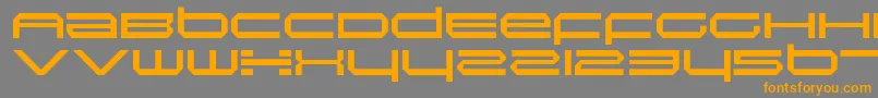 InductionRegular-Schriftart – Orangefarbene Schriften auf grauem Hintergrund