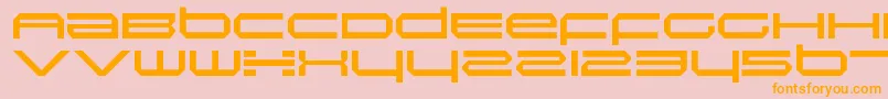 InductionRegular-Schriftart – Orangefarbene Schriften auf rosa Hintergrund