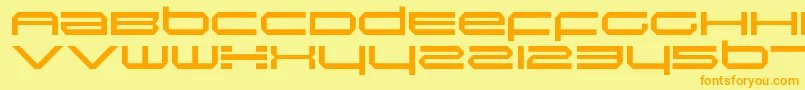 InductionRegular Font – Orange Fonts on Yellow Background