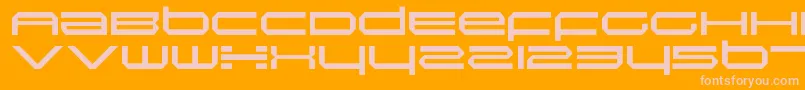 InductionRegular-Schriftart – Rosa Schriften auf orangefarbenem Hintergrund